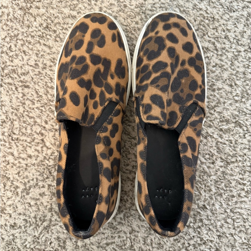 Leopard Print Slip-On Sneakers